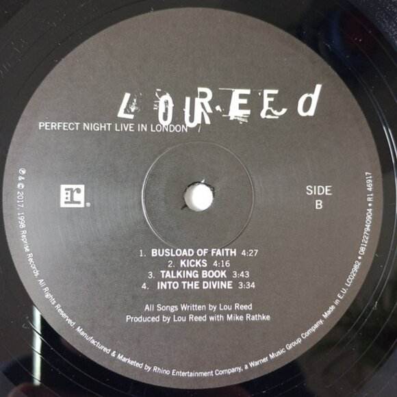 lou reed perfect night in london NEW EU ltd ed 180 gram 2 lp set 7000 issue - Picture 5 of 8